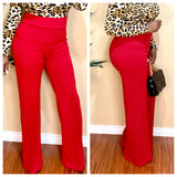 High Waist Pants (Red)