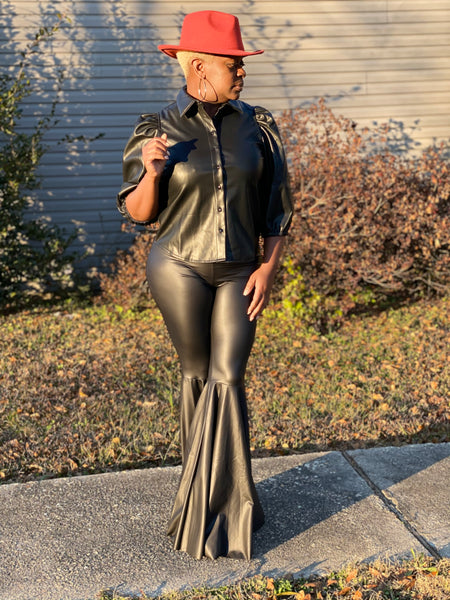 Black Top (Leather Inspired)