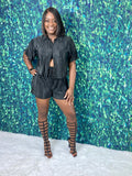 Pleated Short Set