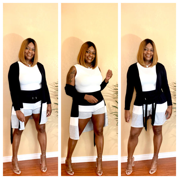 Color Block Cardigan