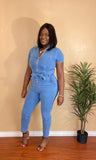 Wanderlust Front Zip Denim Jumpsuit